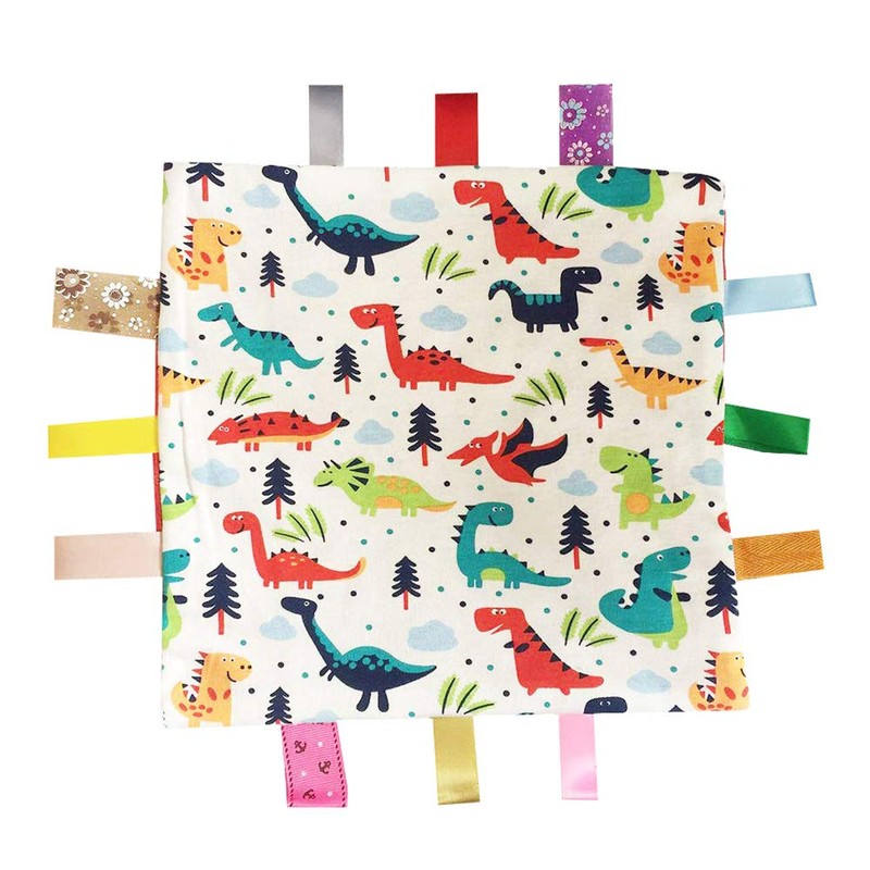 G-Tree Baby Comfort Blanket with Tag, Taggy Blanket - Multi-Coloured