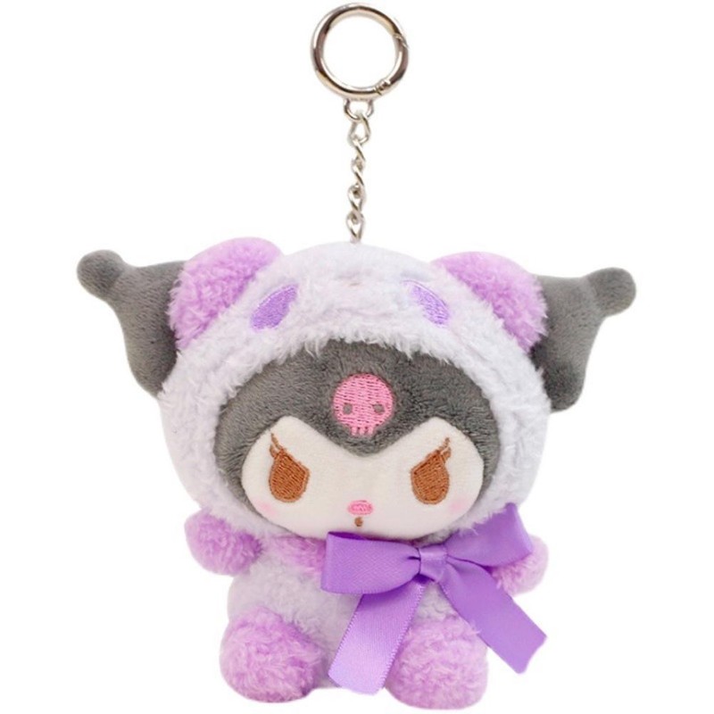 5Pcs Anime Figure Plush Toy Keychain Set Cute Stuffed Animal