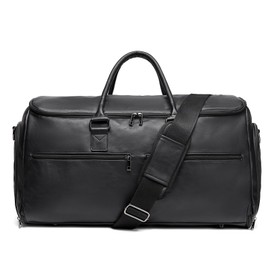 Carry On Garment Bag for Travel, Convertible Travel Garment Bag for Men Women, 2 in 1 Hanging Suitcase Suit Business Travel Bag, Black