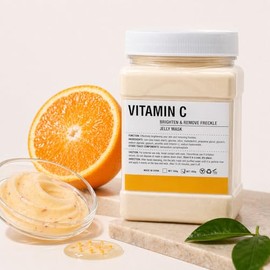 Mascarilla Jelly Peel-Off con Vitamina C 650 g para Rostro y Cuello | Ayuda a Iluminar, Unificar el Tono e Hidratar la Piel | Para Todo Tipo de Piel.