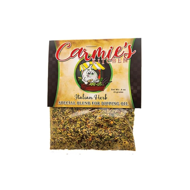 Carmie's Kitchen Bread Dipping Oil Mix, Italian Herb, .6 Ounce