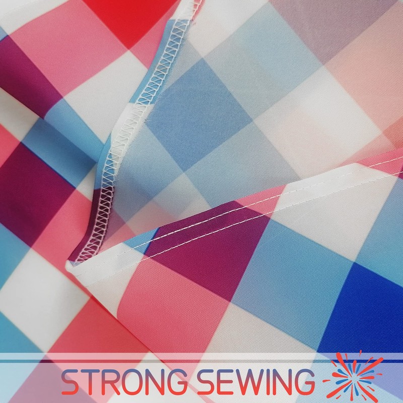 SuQKXCo 4th of July Round Tablecloth 60 inch Patriotic Memorial