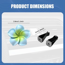 Lyxheth 2PCS Flower Car Air Vent Clips, Car Vent Accessories, Car Air Freshener Clip Charm, Cars Decorative Accessories Air Conditioning Outlet Clip Air Vent Clips for Girls Women (Blue, Style1)