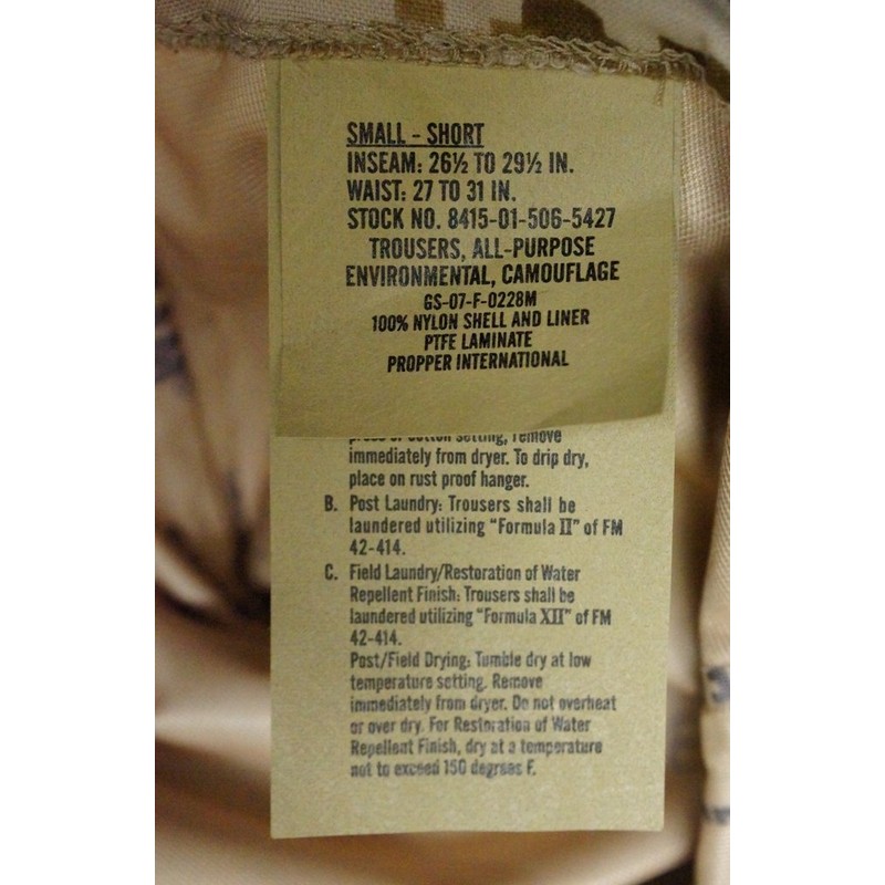 Genuine Issue US Marine Apecs Goretex Pants Marpat Desert Digital