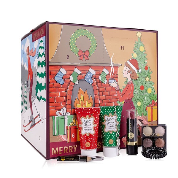 accentra Advent Calendar 2022 Women's Beauty and Wellness, Cosmetic Calendar with 24 Bath, Makeup, Body Care and Accessories Products for a Pampering Advent Season
