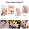 100False Nails Tips Full Cover 100pcs Short Acrylic Nails with