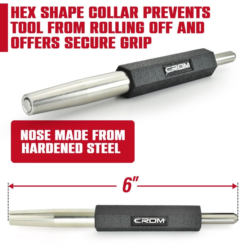 CROM Trim Nail Punch - Help Drive Trim Nails While
