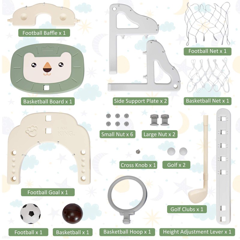 Costzon Costzon Kids Basketball Hoop, Toddler Sports Activity Center w/