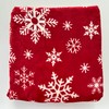 Berkshire Blanket Velvetloft Throw (Red Snowflakes)
