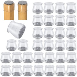 SUHOMMY Protector Patas Sillas, 32 Protección de Silicona para Muebles, Protectores de Silicona con Almohadillas de Fieltro, Protectores de Muebles Silicona Antideslizante para Patas de Muebles