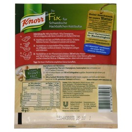 Knorr Fix swedisch meatballs (Schwedische Hackbällchen Köttbullar) (Pack of 4)