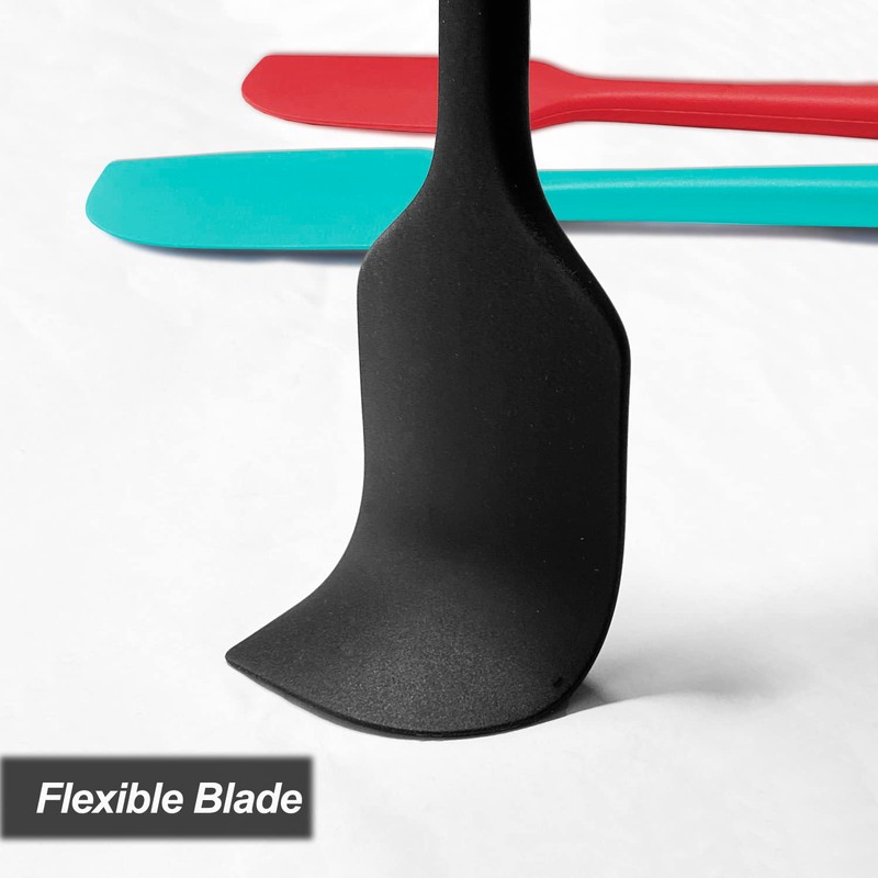 3 Pack Large Silicone Spatula for Kitchen,600°F Heat resistant Rubber