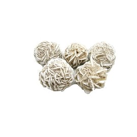 CircuitOffice Set of 5 Desert Rose Selenite Stones Crystal Healing (Love Stone), About 1-2" Size