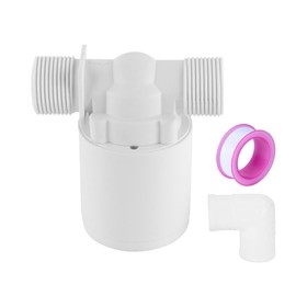 VOANZO 3/4 Inch Automatic Water Level Control Valve Plastic Float Valve Water Saver with Inlet Strainer Outlet Elbow for Efficient Water Conservation and Automatic Shutoff