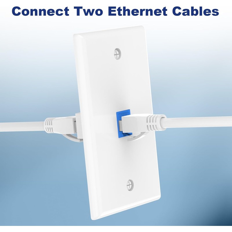 VCE Ethernet Wall Plate (UL-listed) 1-Pack, CAT6 Ethernet Wall Outlet