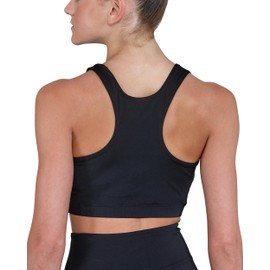 Silky Dance Racerback Sports Bra Crop Top for Girls Age 7-9 Years Black