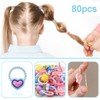 Juguta Pack of 80 Colourful Hair Bobbles Set, Cute Braid