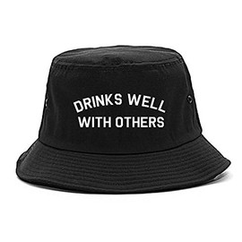 Drinks Well with Others Bucket Hat Black