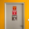 Square Please Do Not Sit Here Thank You Door or