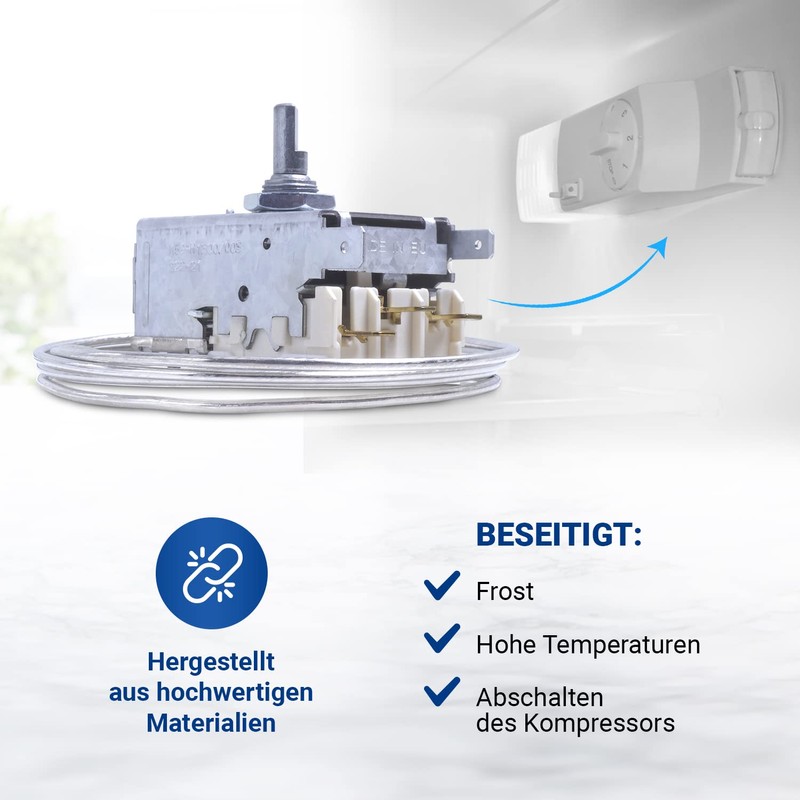 VIOKS Refrigerator Thermostat Replacement for Ranco K59-H1300 & Liebhеrr 6151086