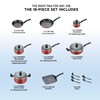 T-fal Initiatives Nonstick Cookware Set 18 Piece, Oven Broiler Safe