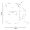 Inox Taza Tapa Bambu Cuchara Metalica Ceramica Acero Inox Glossy