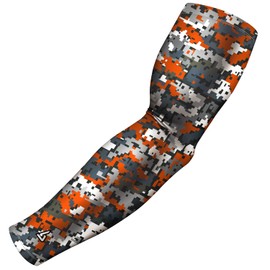 B-Driven Premium Pro-Fit Sports Compression Arm Sleeve (Single) Digital Designs Baseball Arm Sleeves For Men Women - Youth & Adult Sizes for Football Basketball