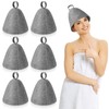 Jiuguva 6 Pcs Sauna Hats Wool Sauna Hats Russian Hat