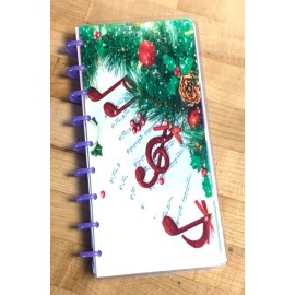 Handmade Xmas Music Tree Notes Cover Set 4 use with Half Sheet NB Happy Planner-