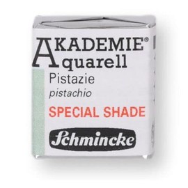 Schmincke Akademie® Watercolour, 1/2 Pan, 16 905 044 Pistachio, Pastel Special Shades, Highly Lightfast Shades, Fine Artist Watercolours