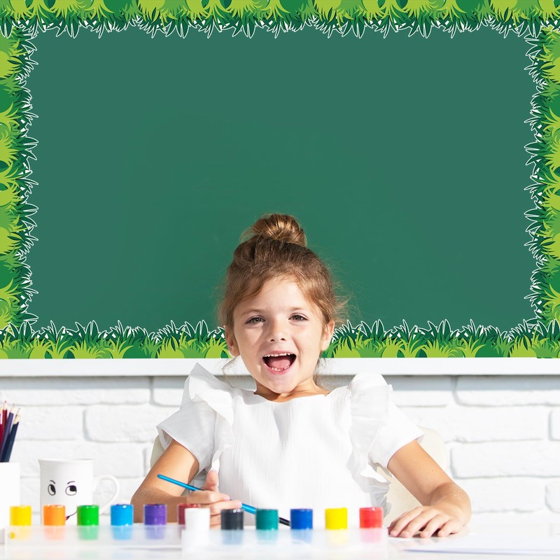 JarThenaAMCS 32.8Ft Green Grass Bulletin Board Border Grass Shape Die