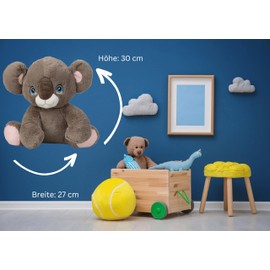 Lifestyle & More Plush Toy Teddy Bear Koala Grey with Cute Eyes Sitting Height 30 cm Cuddly Soft