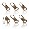 LUTER 6pcs Replacement Zipper Pull, Detachable Zipper Pull Tabs Metal
