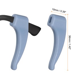 HARFINGTON 12 Pairs Anti-Slip Glasses Ear Grip Silicone Elastic Ear Hook Eyewear Retainer Eyeglass Temple Tips Sleeve Retainer for Eyewear Glasses Sunglasses Sports Eyeglasses, Haze Blue