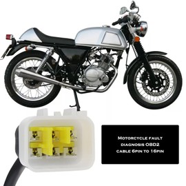 eMagTech 16 Pin to 6 Pin OBD2 Diagnostic Cable OBD2 Connector Adapter OBDII Adapter Harness Compatible with Sinnis Hoodlum Terrain Harrier Shuttle Zen