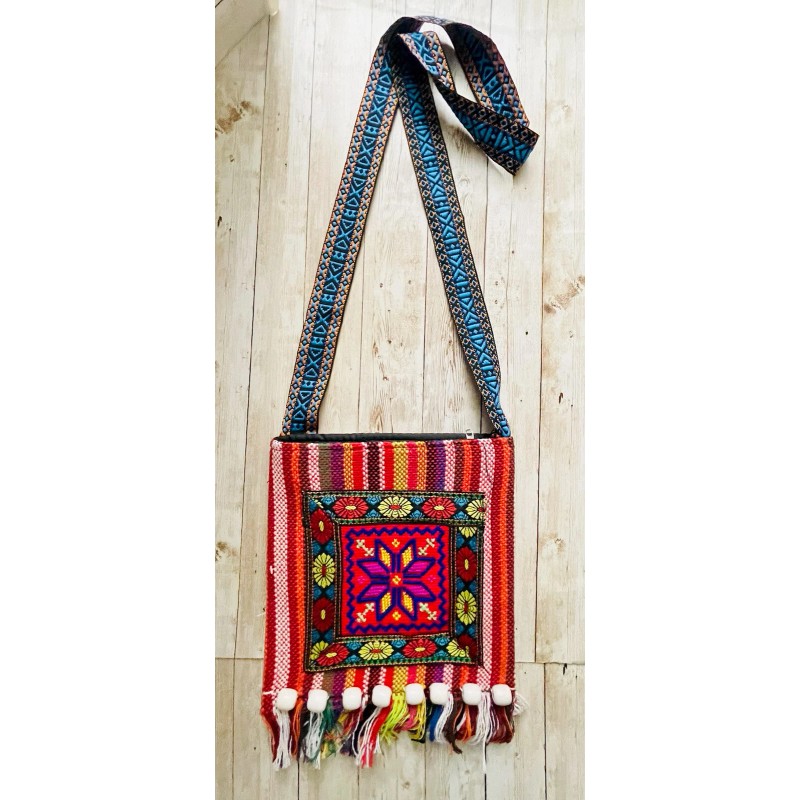 Unbranded Mexican Embroidered Messenger Crossbody Shoulder Bag Bolsa Artesanal Mexicana