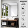 KOCUUY 40"x48" Large Rectangle Vanity Mirror, Black Metal Frame Mirror