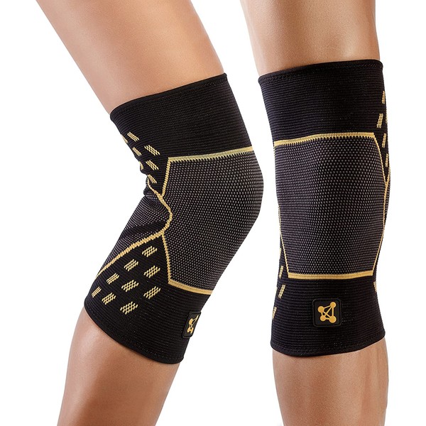CopperJoint Performance Compression Knee Sleeve - Copper-Infused, Promotes Increased Blood Flow to The Knee, Provides Enhanced Compression and Support for Athletes - Single