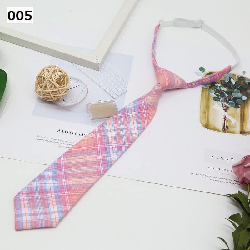 Plus Nao School Necktie, One-touch Necktie, Girls Students, Boys, Checkered
