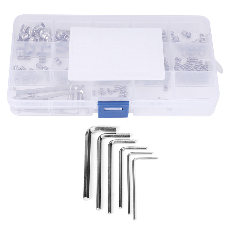 340Pcs Set Screw 304 Stainless Steel End Hex Adapter Machine