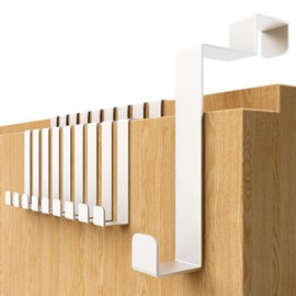 4smile Door Hooks – Set of 10, White – Stainless Steel Door Hooks for Hanging Inside, Folding Doors Door Hooks Back – Clothes Hooks Door Inside, Door Coat Rack Inside