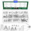 Keadic 138 Pce Conical Spring Compressed Spring Assorted Set, 304