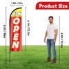 NOW OPEN Feather Flag, 8.2ft NOW OPEN Sign with Aluminum