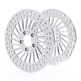 XFMT 1 Pair 11.8" Stainless Steel Front Brake Rotors For Harley Touring Road King Street Glide Road Glide Electra Glide 2008-Up Dyna 06-Up