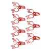 100pcs Binder Clips Cute Rabbit Shape Strong Clamping Force Metal