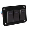 3 Gang Rocker Switch Panel Waterproof Pre Wired Aluminum Alloy
