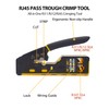 RJ45 Crimper, Pass Through Ethernet Crimper for Cat5 Cat6 Cat6a