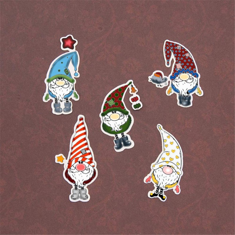 Merry Christmas Happy New Year Gnome Clear Stamps for Christmas