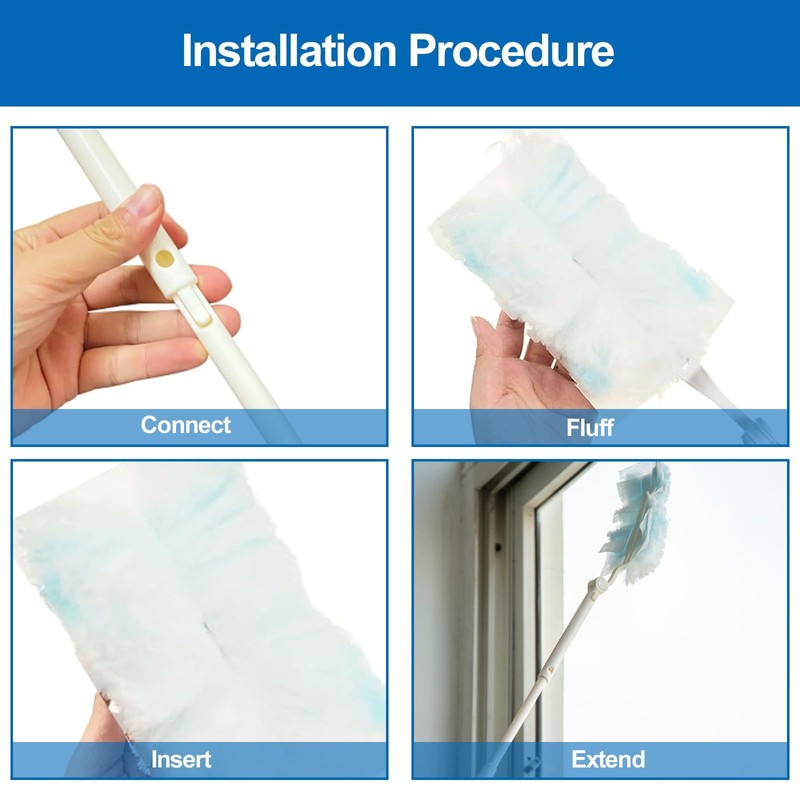 Replacement Handles Compatible with Swiffer Duster Refill, Swiffer Duster Extended