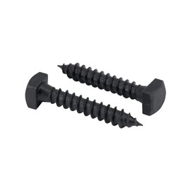 Rustic Square Lag Screws, Ruspert Weatherproof Coating, Black Exterior Lag Bolts, 1/4 x 1 1/2-Inch, (Pack of 25)
